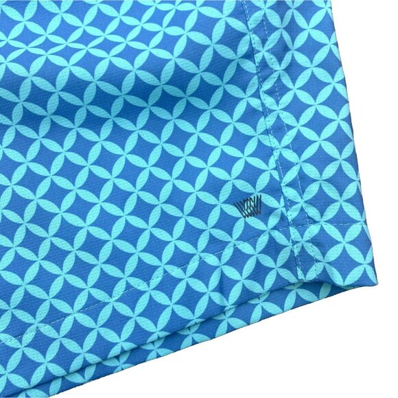 Mack Weldon Swim Trunks Shorts Mens Size XXL 2XL Wave Runner Blue 6" Inseam - Picture 2 of 5